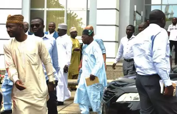 Confusion as Obasanjo is sighted at PDP event venue